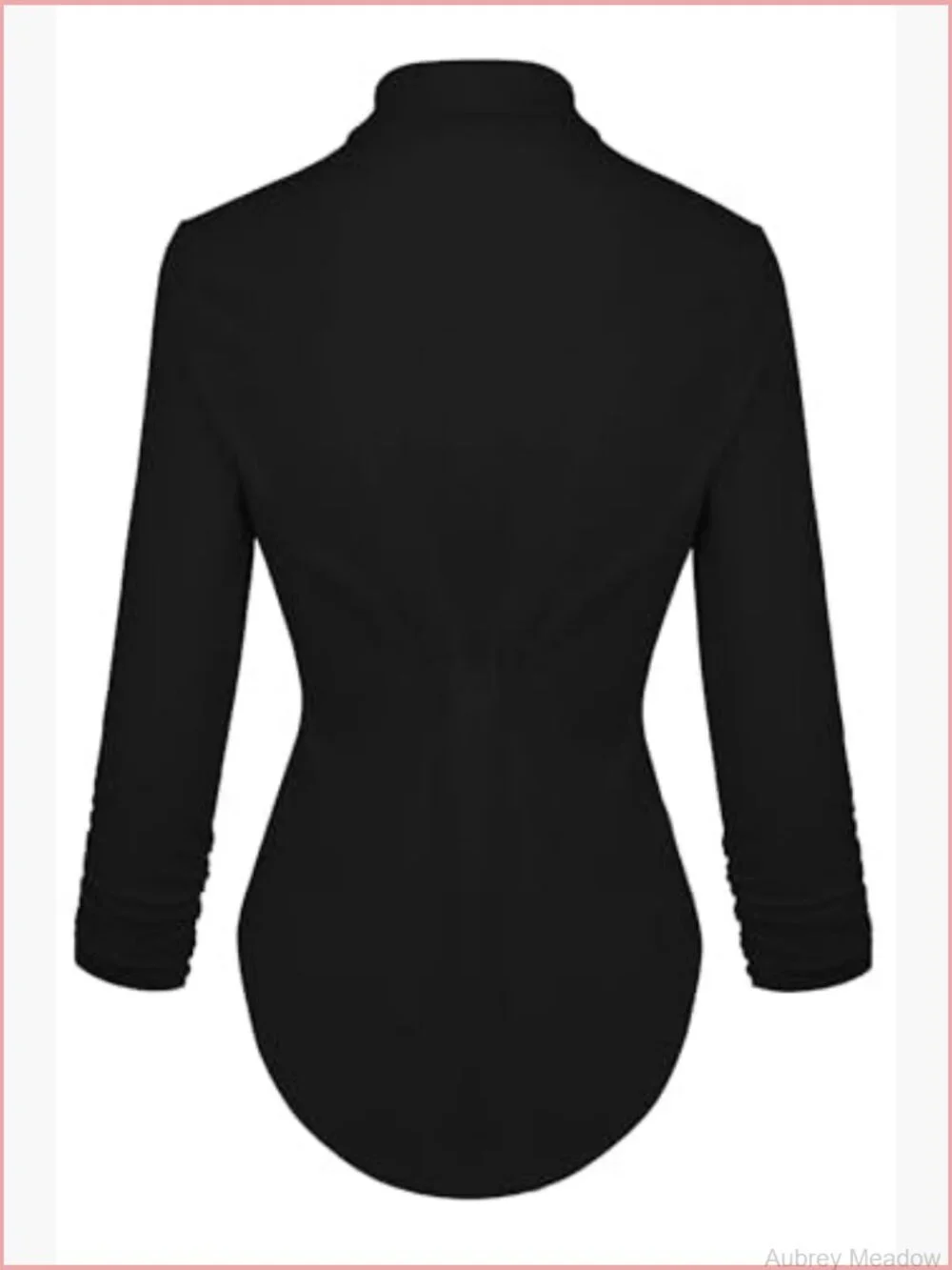 Open Front High Low Notch Lapel Office Blazer